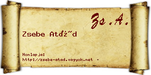 Zsebe Atád névjegykártya